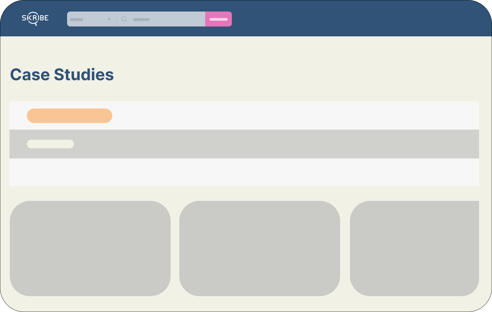 Illustration of Skribe's Case Studies dashboard